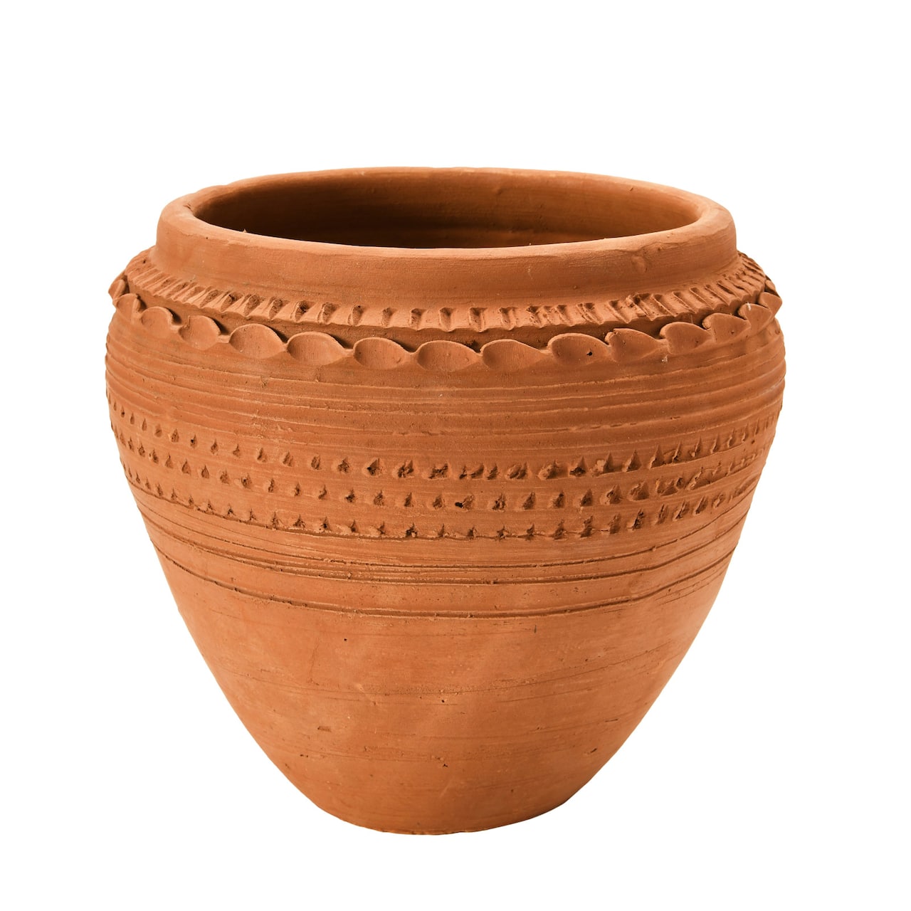 Hello Honey® 9'' Textured Terra-Cotta Pot